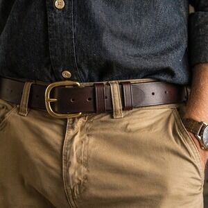 Galco SB22DH Holster Carry Leather Belt Brown Buckle Size 38 MED USA Heavy Duty